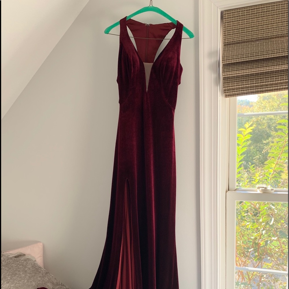 La Femme Gown Dress Wine